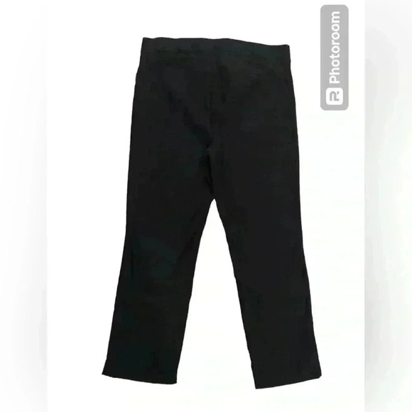Rafaella Womens 14 Comfort Black Capris Silver Buttons on Sides Viscose Blend - Picture 2 of 4